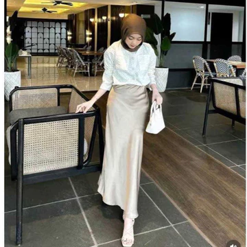 Skirt Rok Satin Silk Premium Rok Skirt Satin Long Skirt Rok A Line Mermaid Skirt
