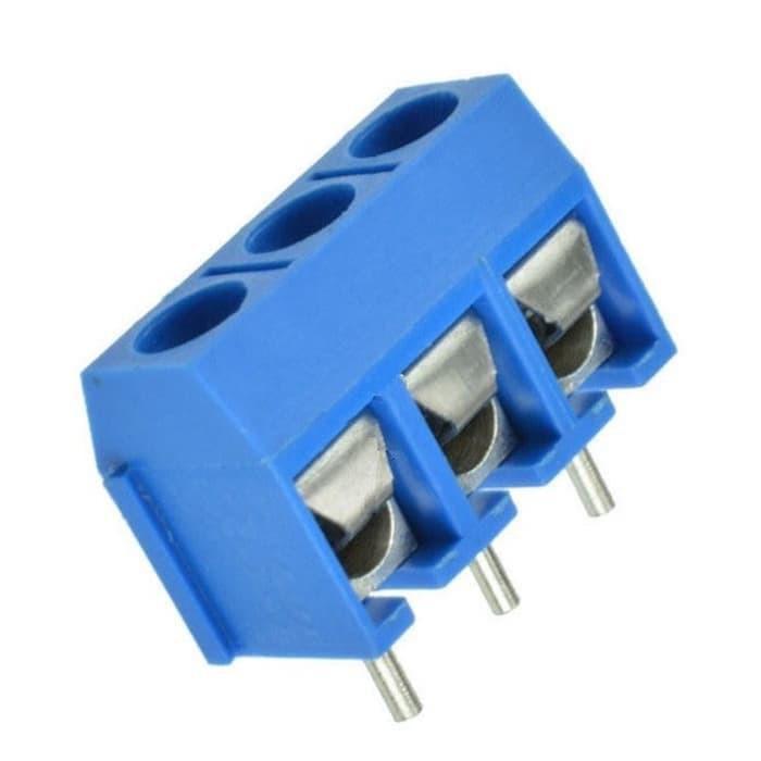 Jual Terminal Block Biru 3pin Screw Connector pitch 5.0mm 250V 16A ...