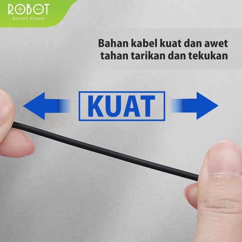 ROBOT Headset Kabel Wired Headset Earphone Bass Kabel Audio Jack Smartphone RE10 Original - Garansi 1 Tahun