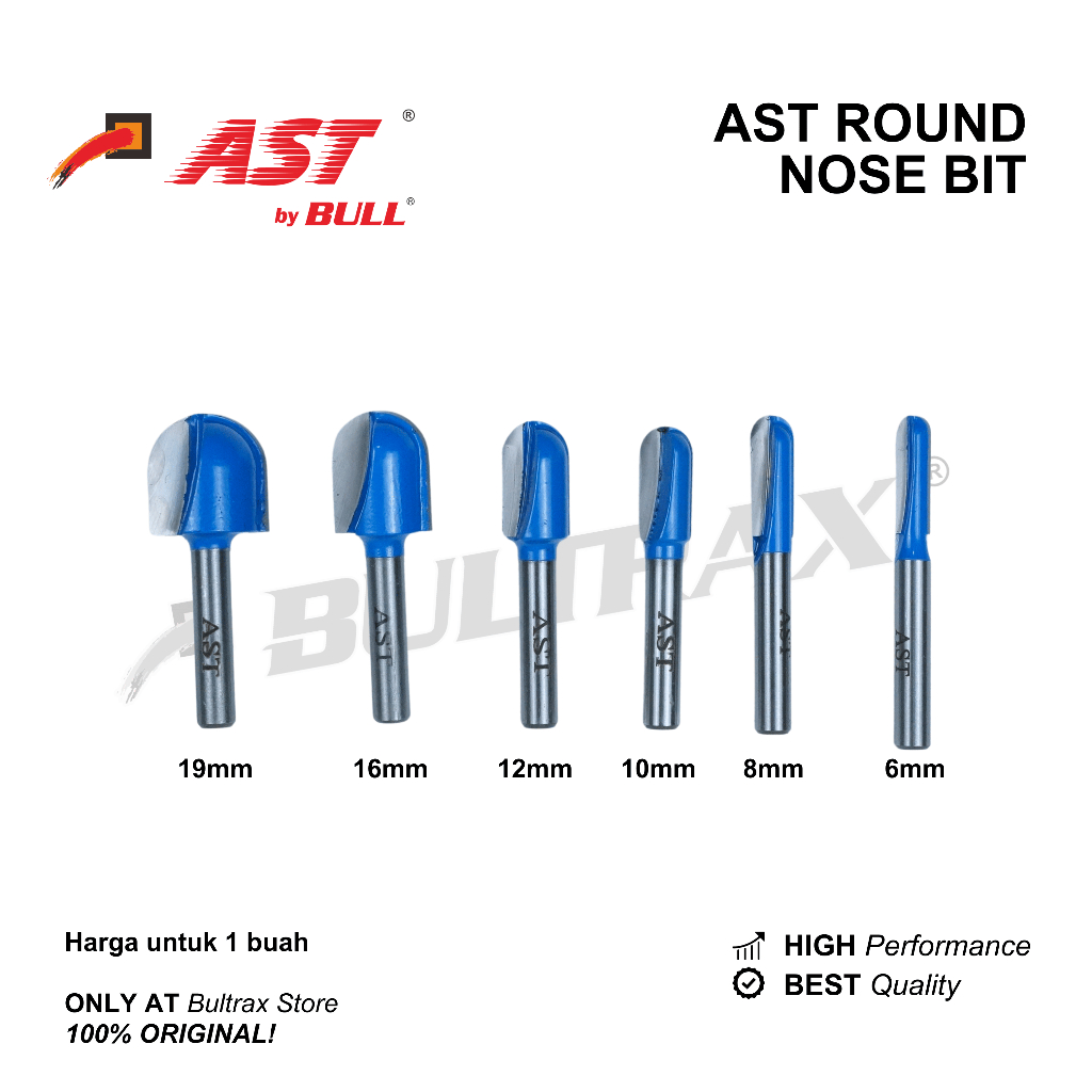Jual AST Mata Profil Round Nose Ukuran 6mm, 8mm, 10mm, 12mm, 16mm, 19mm ...