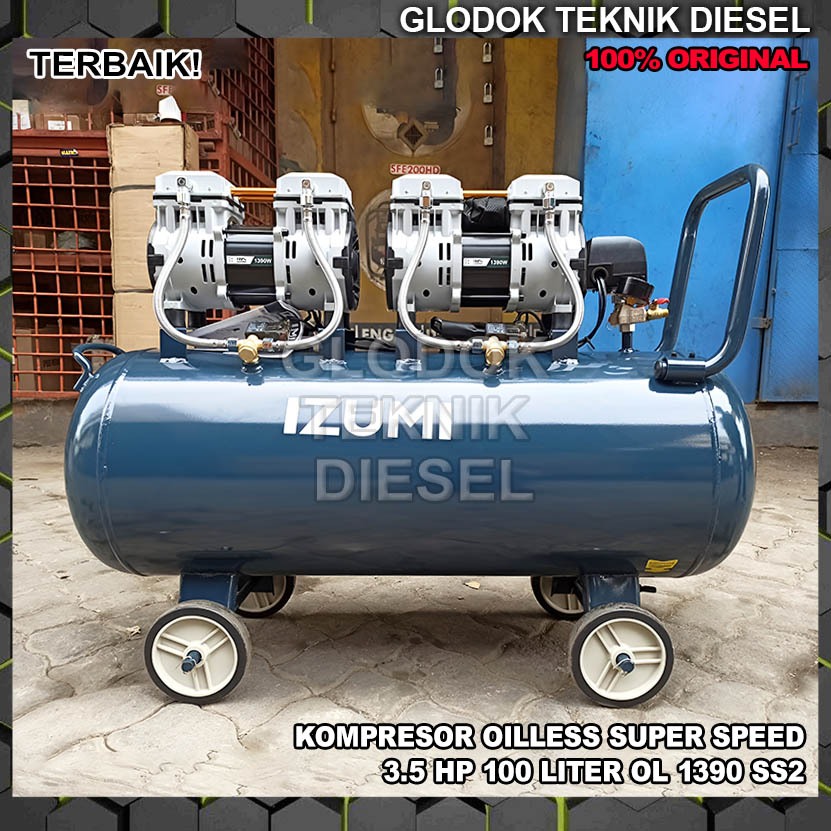 Jual NLG Kompresor Oilless Super Speed 3,5 HP 100 L OL 1390 SS Air ...