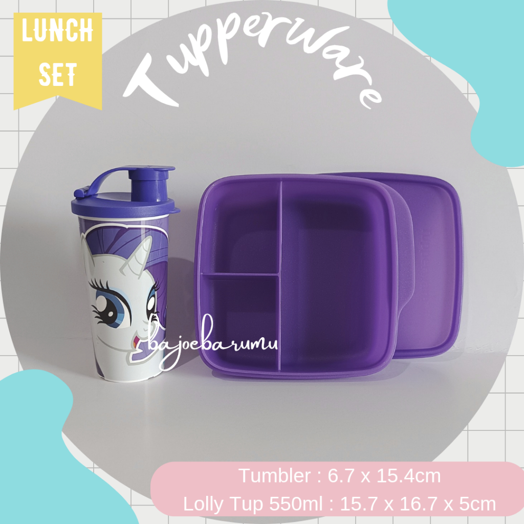 Jual TUPPERWARE Lunch Box Set Tempat Bekal Kotak Makan Lolly Tup My ...