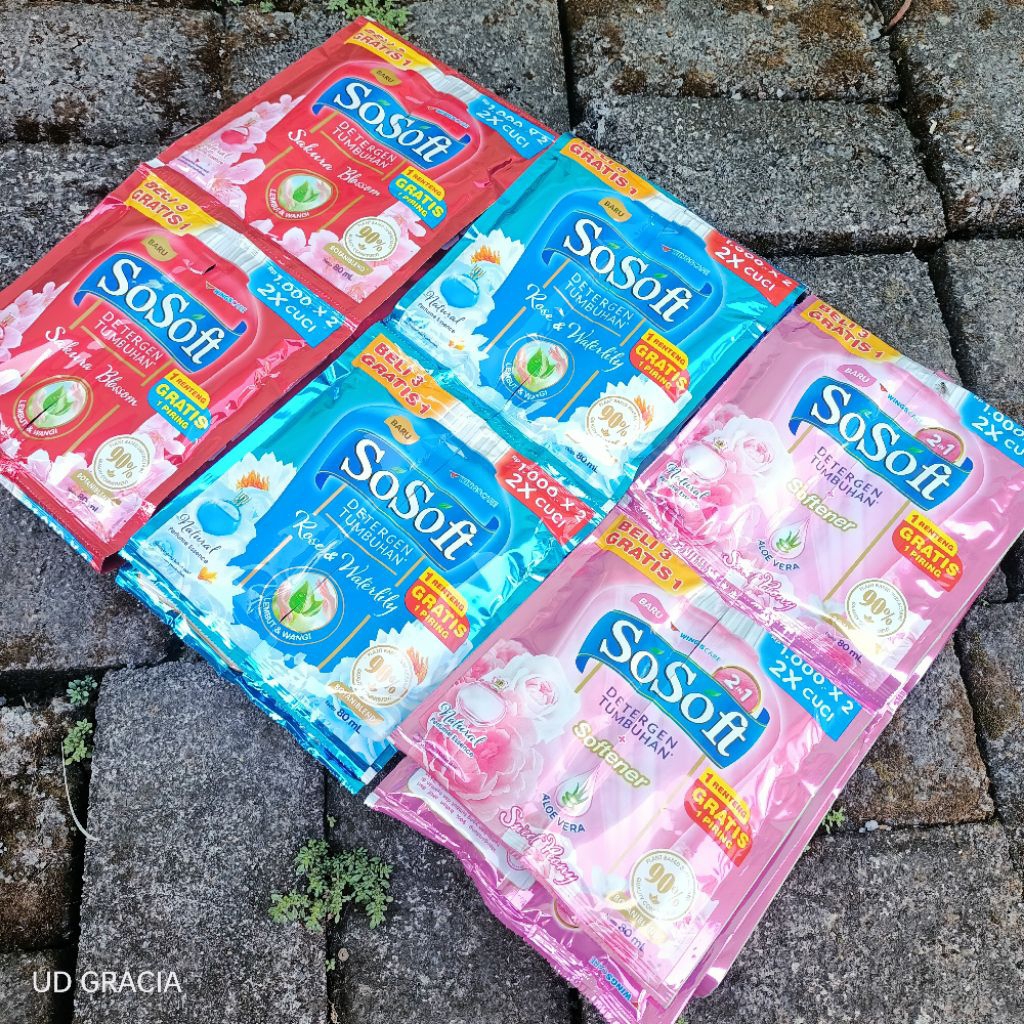 Jual Sosoft detergen cair renteng isi 48 pcs ( Promo ) | Shopee Indonesia
