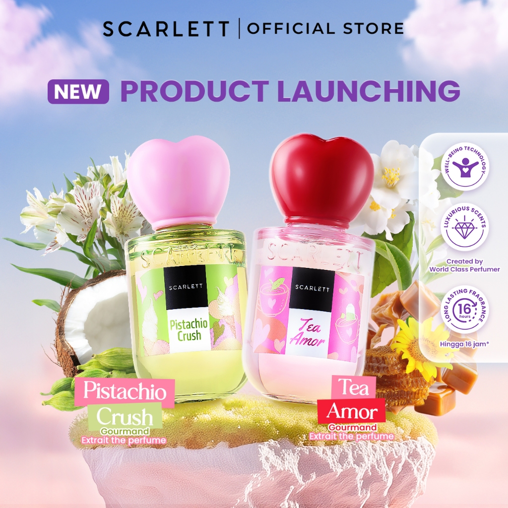 Jual Scarlett Whitening Extrait De Parfum Tea Amor / Pistachio Crush ...