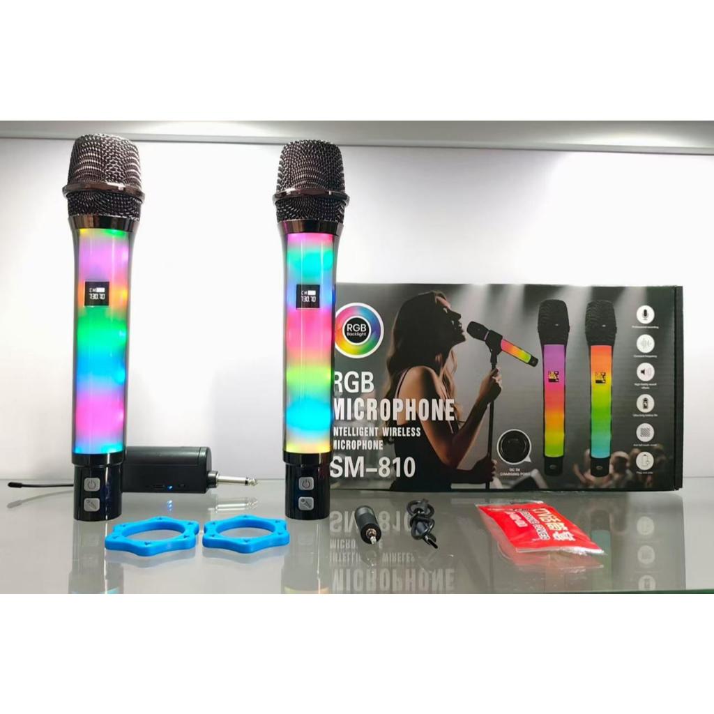 Jual Mic Microphone NEW wireless SM-810 / SM-809 Mik RGB/HAFIZCELL123 ...