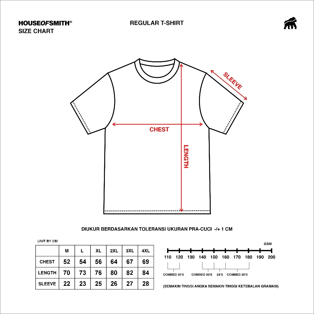 Kaos Pria Hitam Premium Cotton Combed 24s Highdensity House of Smith foto 5