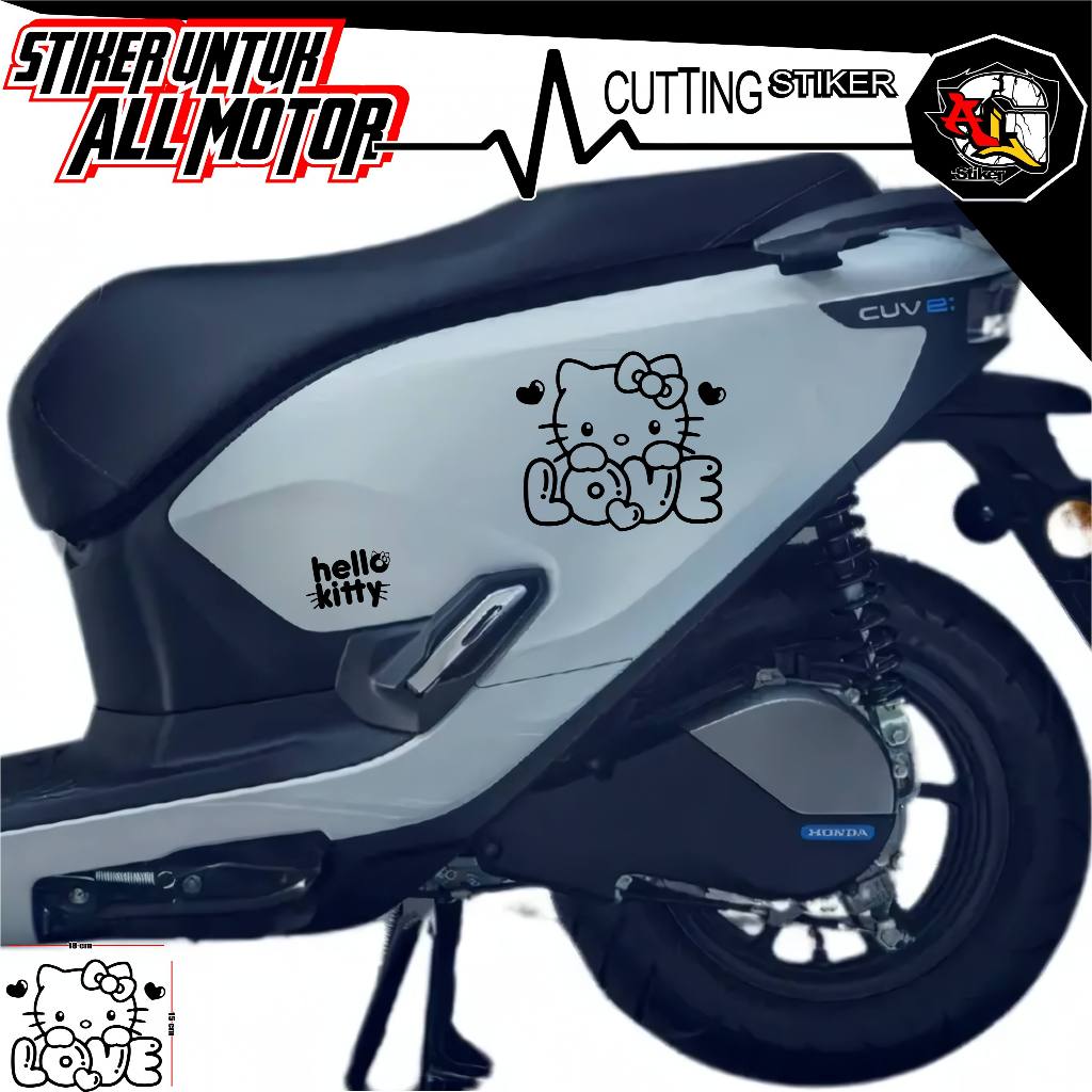 Jual STICKER CUTTING/STIKER HELLO KITTY/583/STIKER BODDY MOTOR CUV E ...