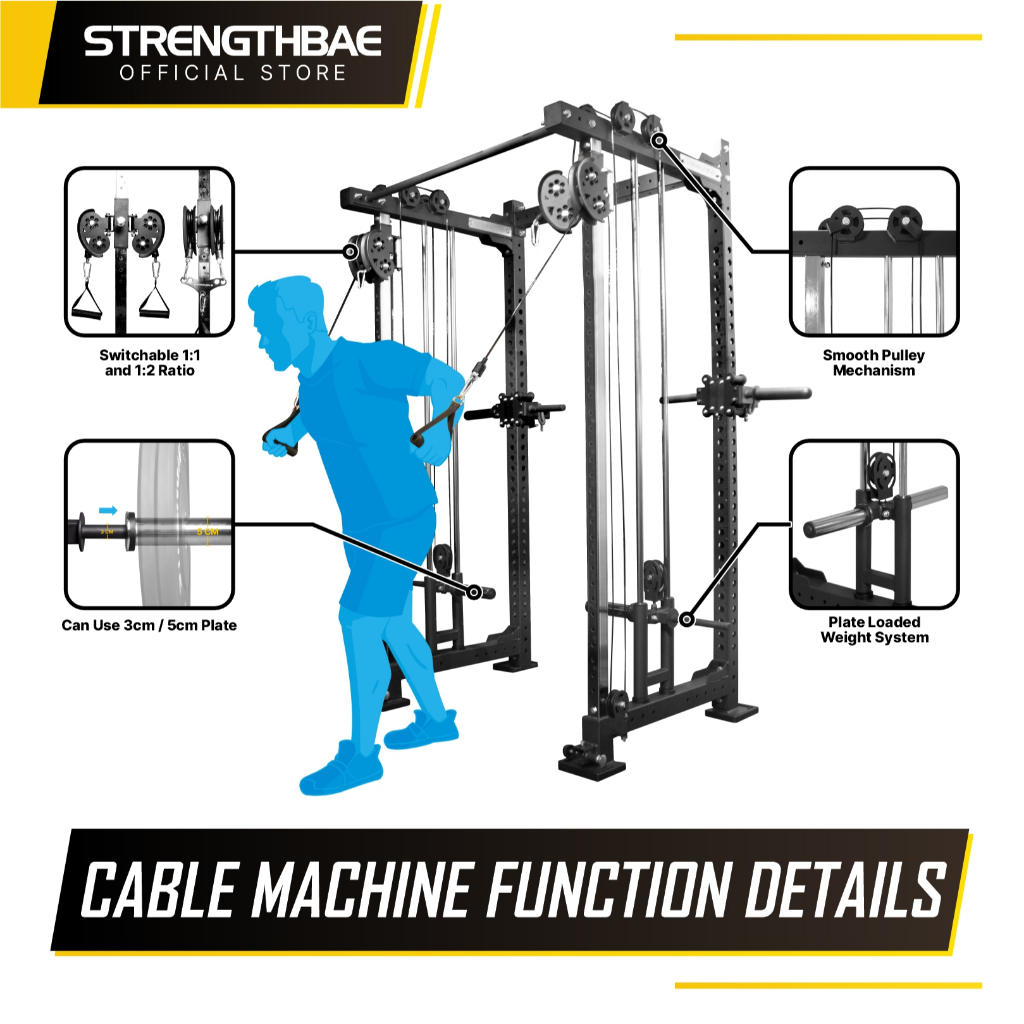 Jual All in One Trainer Echo STRENGTHBAE Squat Rack Power Rack Smith ...