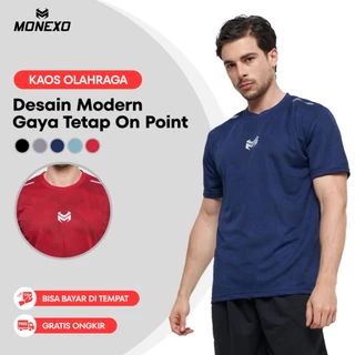 Monexo  - Baju Kaos Olahraga Lari Running Gym Fitness Sepeda Senam Quick Dry Fit T-Shirt jersey training Mn01