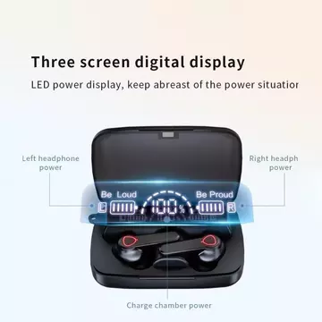 Tws Bluetooth Headset M19 Wireless Earphone With Led Display