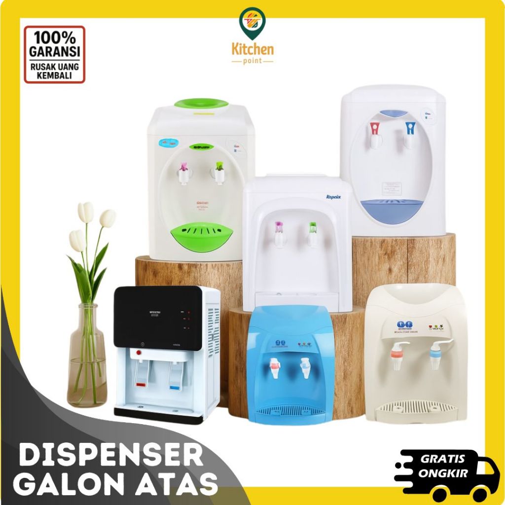 Jual Dispenser Galon Atas Meja Terbaik Air Panas, Dingin