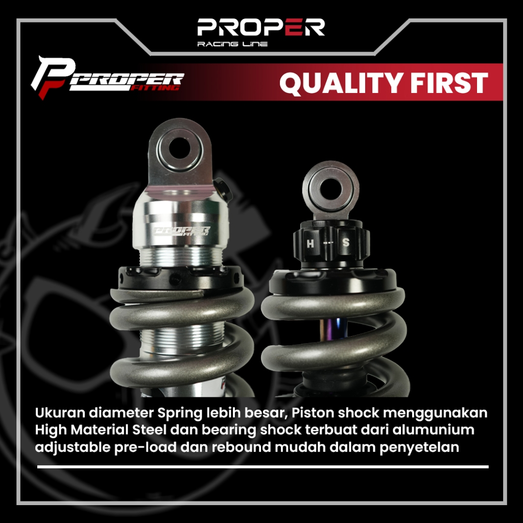 Jual SHOCK ABSORBER YAMAHA MX KING ALL VARIAN 205 MM PROPER RACING LINE ...