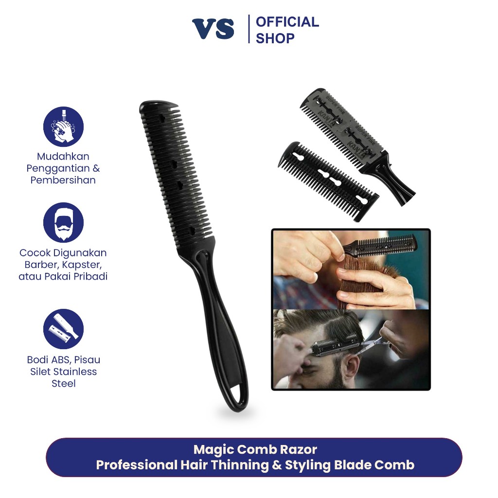 Jual Varen Skin Sisir Silet Cukur Rambut Sasak Magic Comb Razor Liang ...