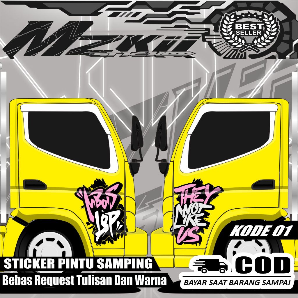 Jual JUAL STICKER CUTTING MOBIL TRUCK RAGASA OMPLONG CANTER GIGA BAGIAN ...