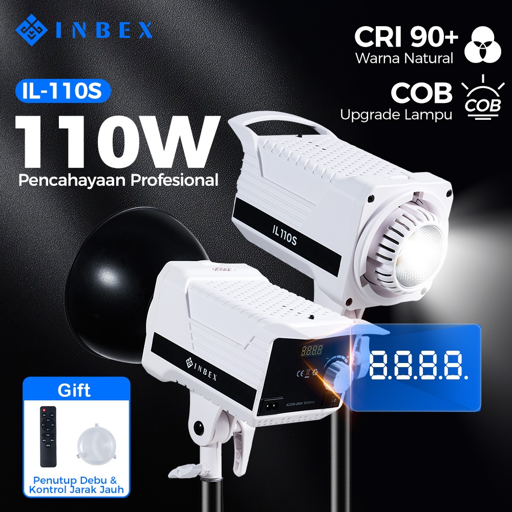 Jual INBEX IL-110S Lighting Studio COB Lampu Konten& Live Streaming LED ...