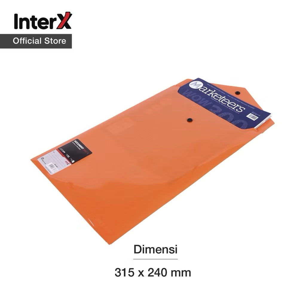 Jual InterX Folder Map Kancing Punggung V Premium / Dokumen File Bag ...