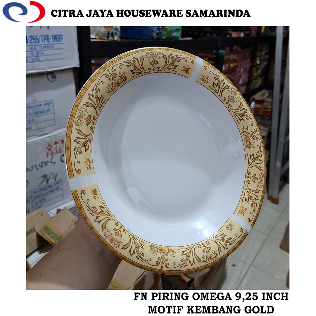  Jual Piring Omega 9,25 Inch Motif Kembang Gold FN (1 Pcs / 3 Pcs / 6 Bildidee 