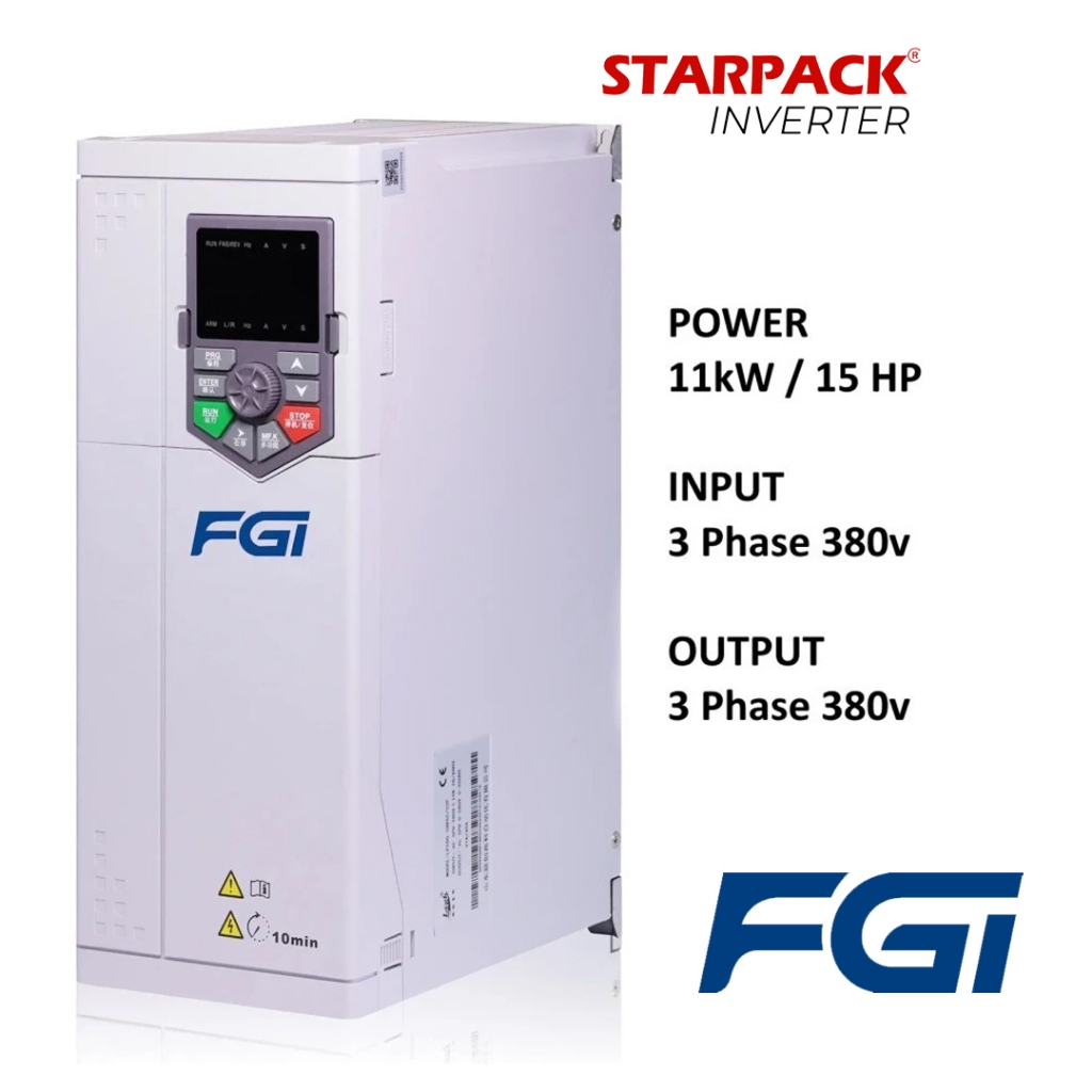 Jual Inverter VFD FGI FD100 11kW / 15 HP Input 3Phase 380v Output 3Ph ...