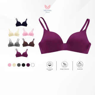 Velora - Bra Tanpa Kawat | Seamless Bra | Sport Bra | Push Up Bra | Daleman Wanita | LAURA