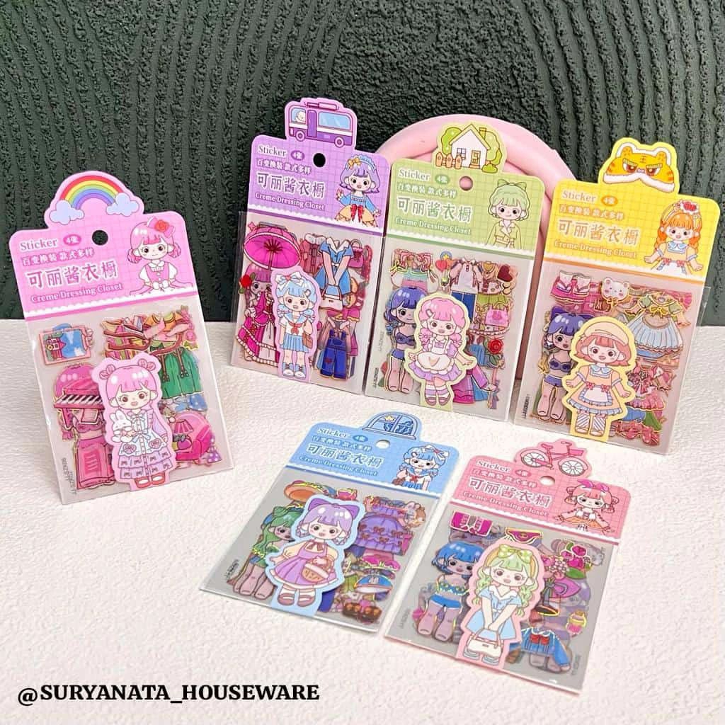 Jual Sticker Dress Up Creme Dressing Closet 4 Lembar | Shopee Indonesia