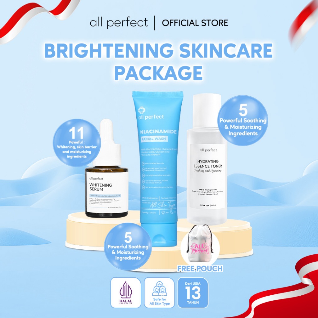 Jual All Perfect Brightening Skincare Package GET 3 PCS - 20ml Serum ...