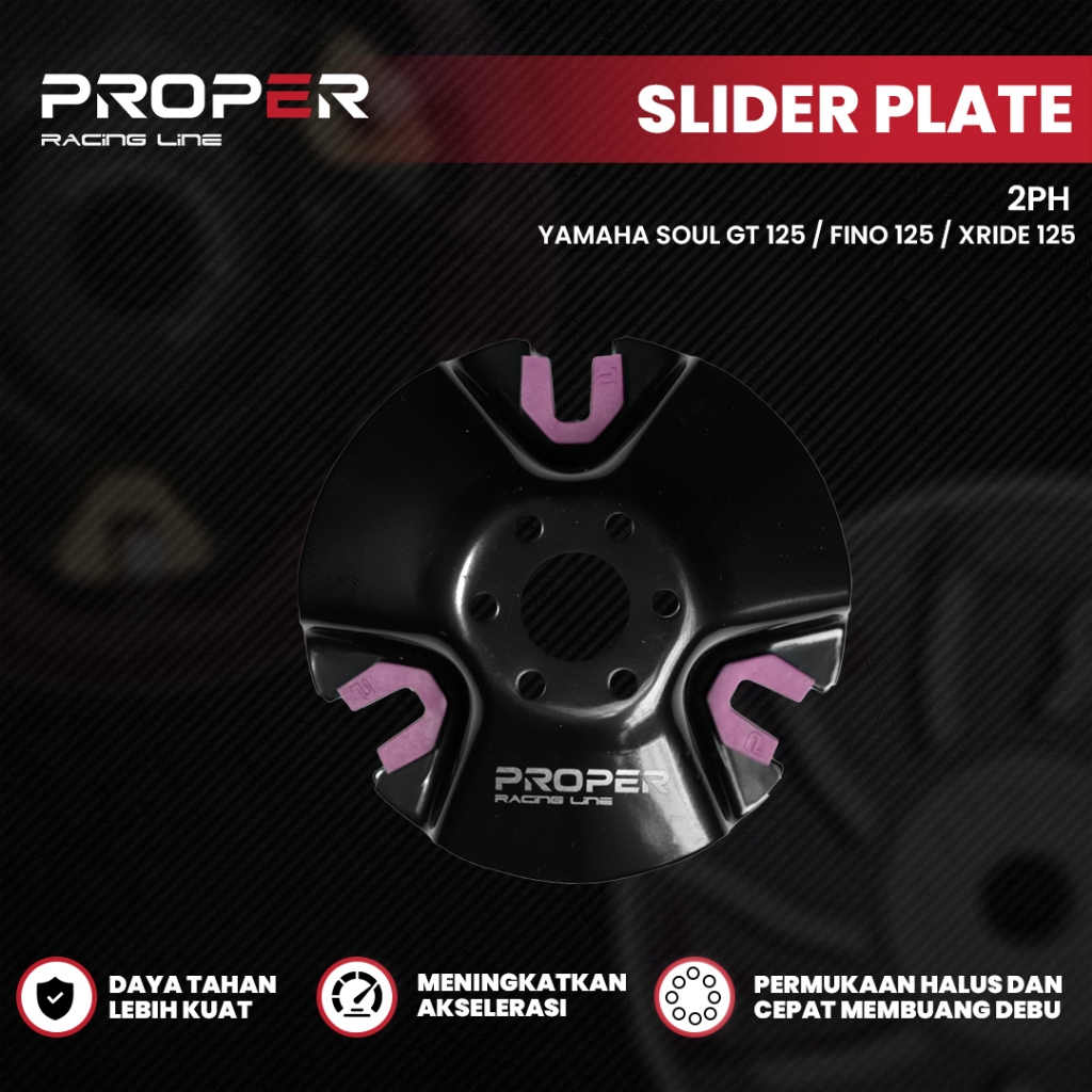 Jual PROPER RACING LINE SLIDER PLATE 2PH YAMAHA SOUL GT 125 FINO 125 X ...