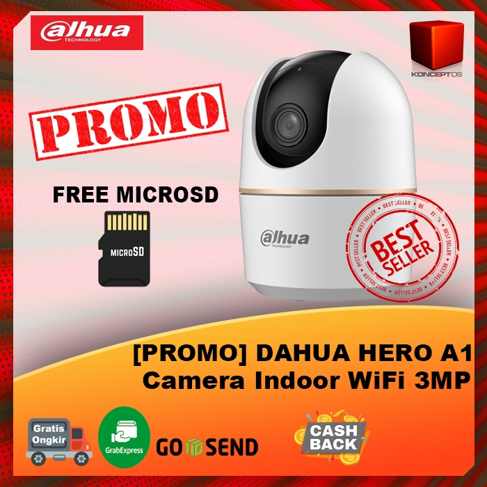 Jual [PROMO] Camera Indoor WiFi DAHUA DH-H3A HERO A1 PTZ 3MP | Shopee ...