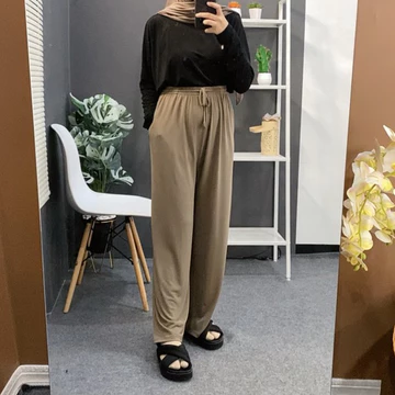 Alodiya Basic Celana Kulot Tali Jersey Premium Alodiya