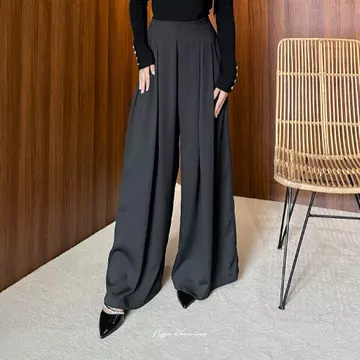 Bynissa WENDY KULOT Pakaian Wanita Bawahan Celana Panjang Kulot Highwaist