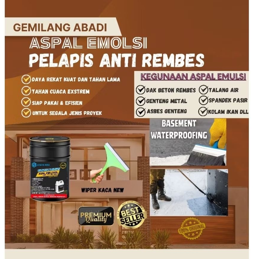 Jual Aspal cair 20 kg waterproof kaleng paill 100%kuat tahan lama ...
