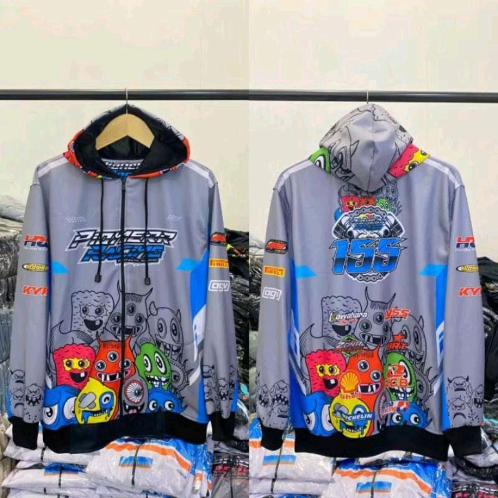 Jual PIONER RACING Jaket Racing pria full printing motif terbaru M L XL ...
