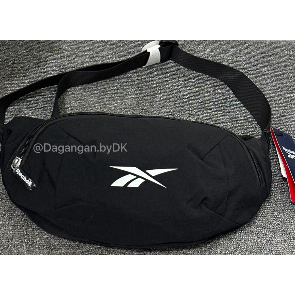 Jual Tas Waistbag Reebok Big Logo Original 100% Full Hitam (Limited ...