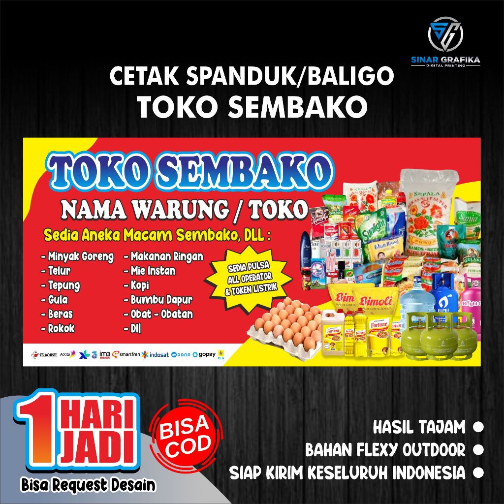 Jual Contoh Spanduk Sembako Terlengkap & Harga Terbaru September 2026 ...
