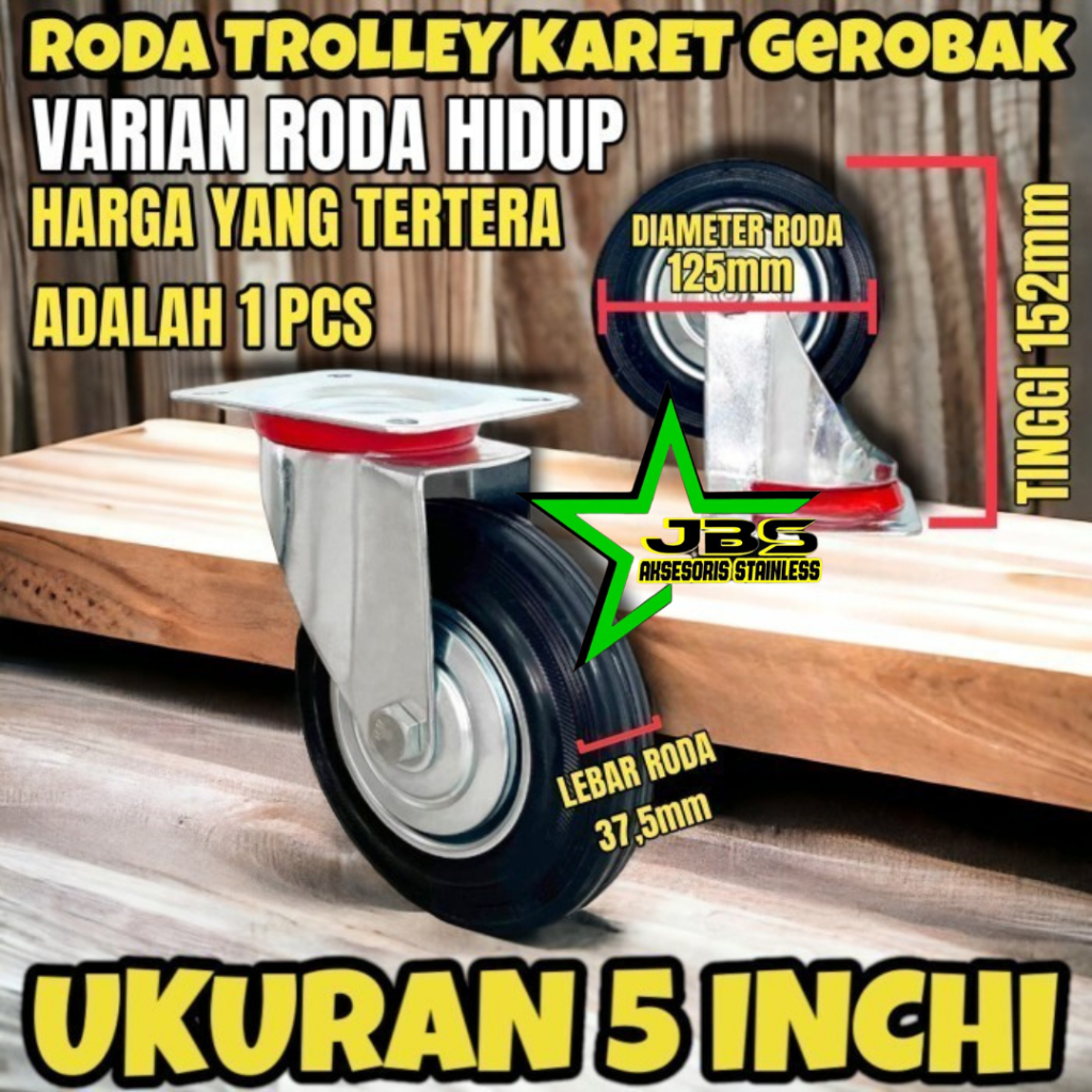Jual RODA TROLI 5