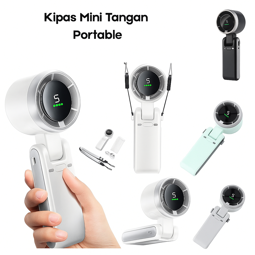 Jual Kipas Mini Turbo 5 Kecepatan / Kipas Mini Tangan Portable Bisa ...