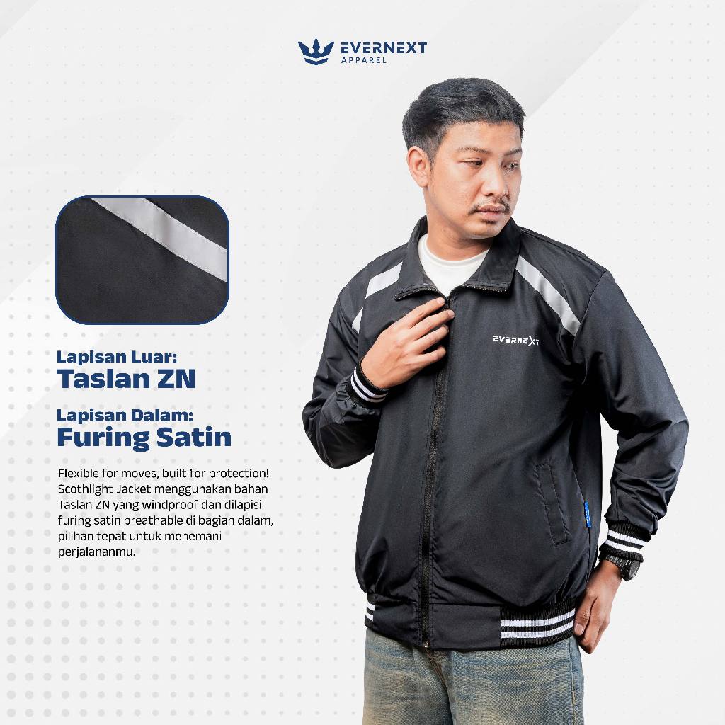 Jual Evernext Apparel - Jaket Pria Anti Air Bomber Scotlight Pria ...