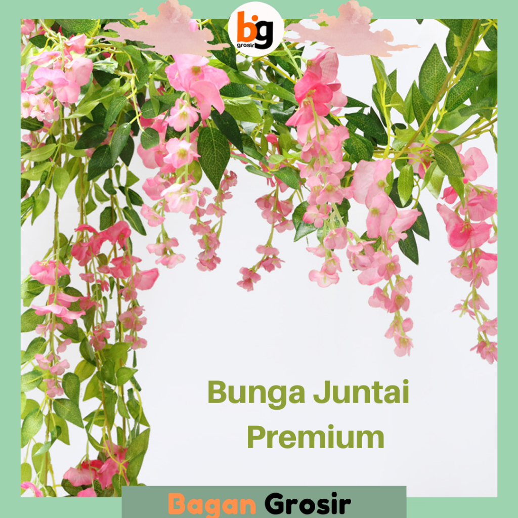 Jual BG Bunga Wisteria Premium Juntai Hias Tanaman Dekorasi Wedding ...
