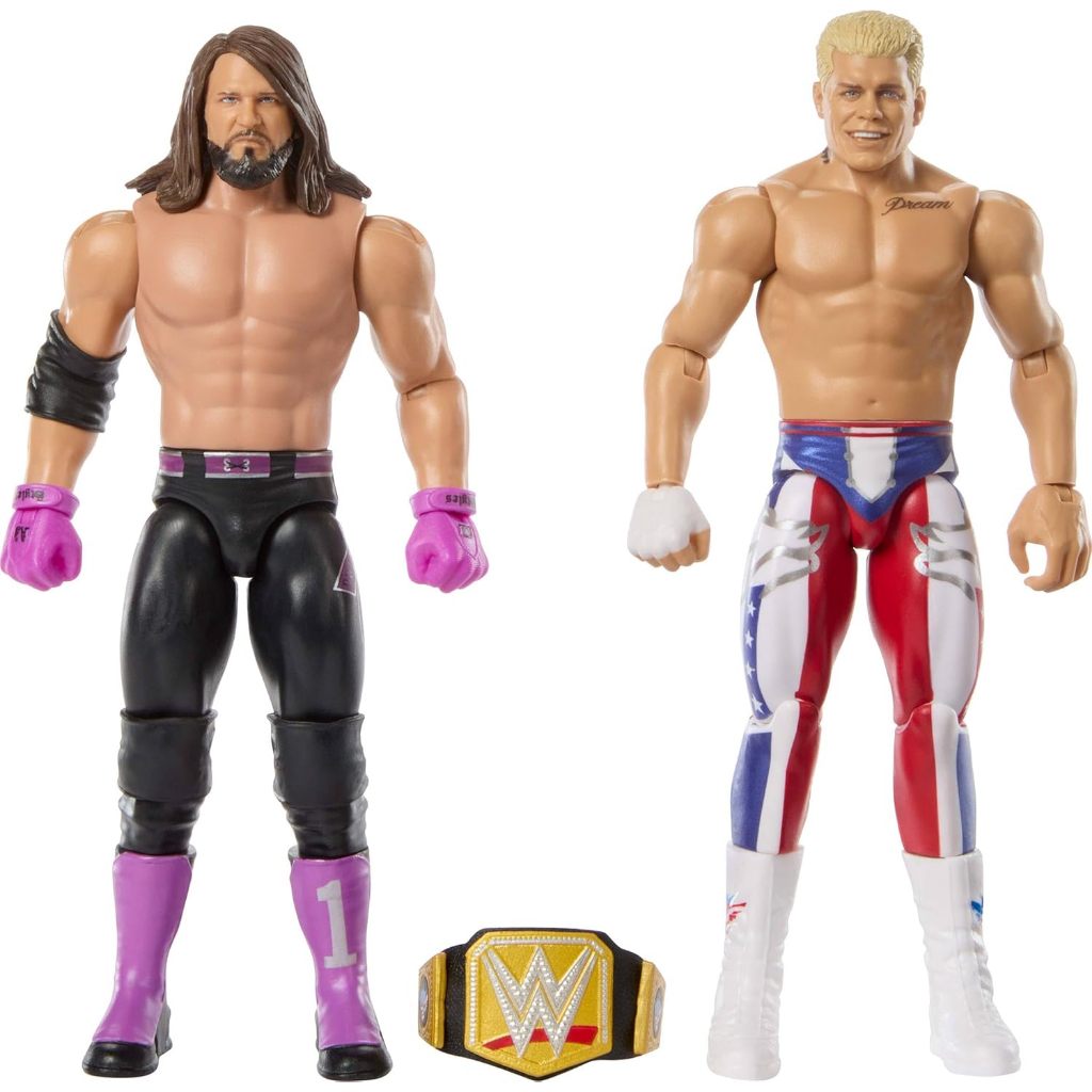 WWE Main Event Showdown Action Figures The Rock Final Boss Vs John Cena 2 Pack 15 Cm