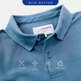 BLUEBUTTON Polo Shirt Mineral Blue