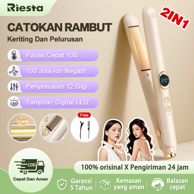 Jual Riesta Catokan Rambut catokan curly 2 in 1 Tampilan digital LED ...