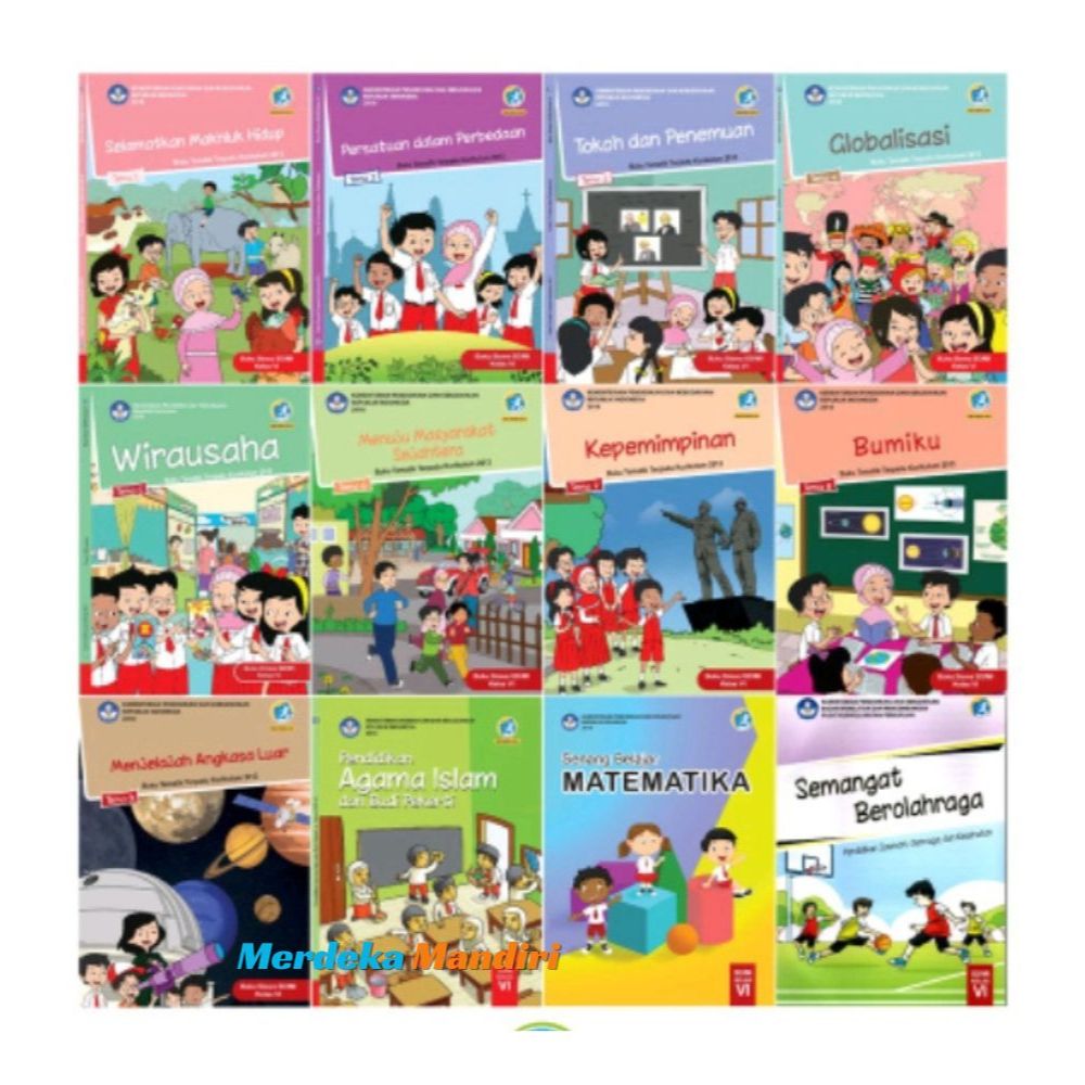 Jual Buku Tematik kelas 6 tema 1 2 3 4 5 6 7 8 9 dan agama pjok K13 ...