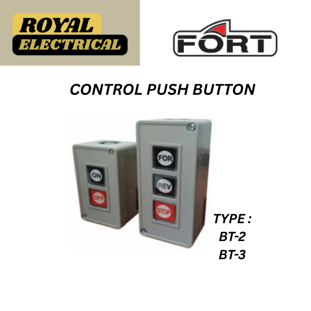 Jual FORT CONTROL PUSH BUTTON / ECONOMI QUALITY / 3A/250V- Type BT-2 ...