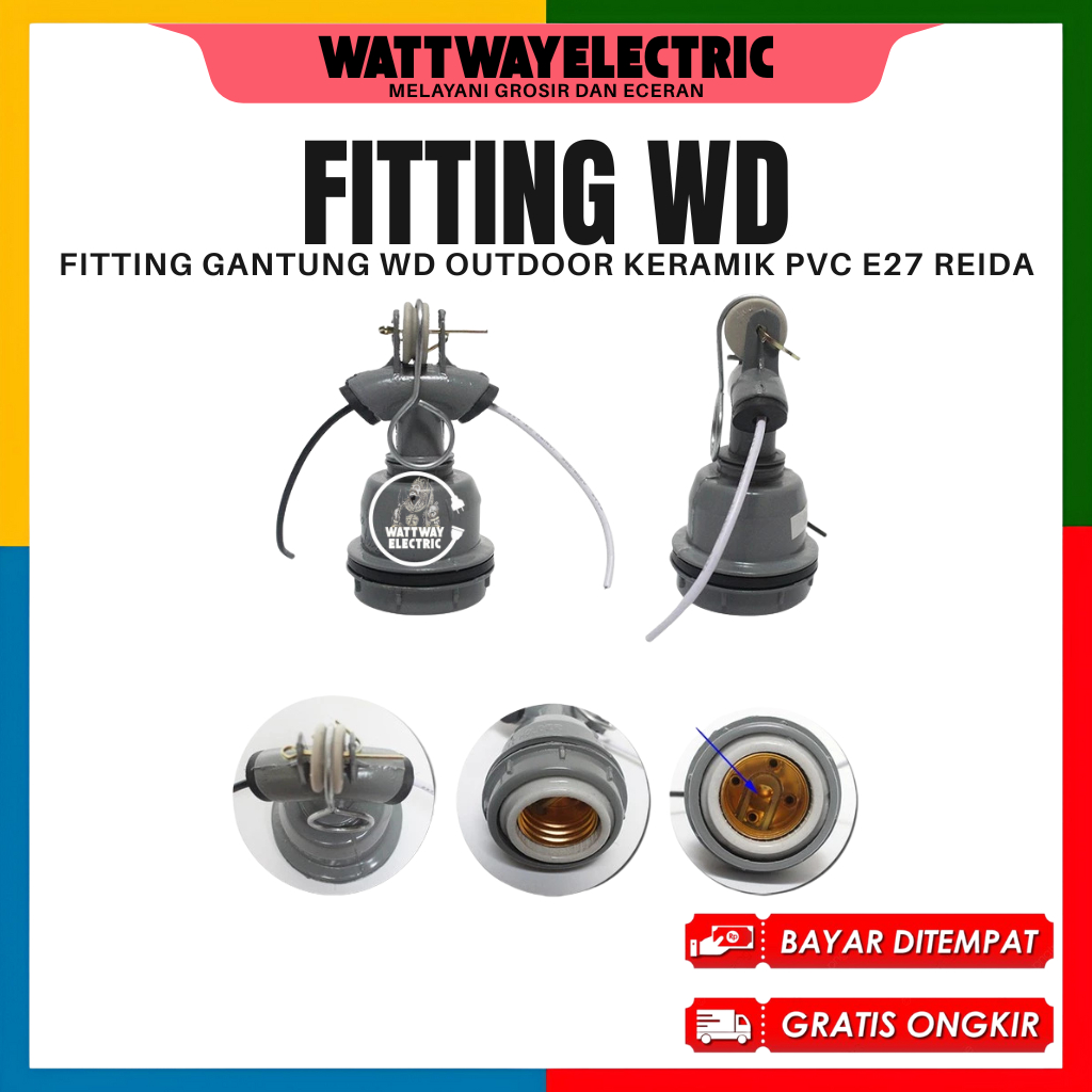 Jual Fitting Lampu Gantung WD E27 Plastik / Fitting Gantung Outdoor ...