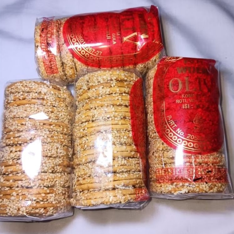 Jual (FREE KARDUS)Roti Mari Wijen Caramel Oliv 1 Pack 10 Pcs Enak Murah ...