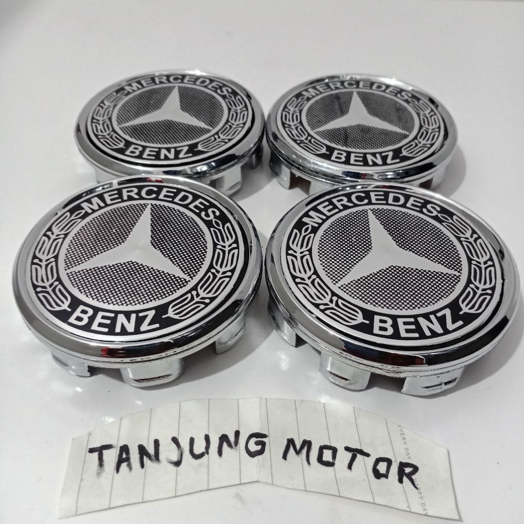 Jual Dop roda tutup velg Mercy Mercedes-Benz diameter 7,5 cm harga ...