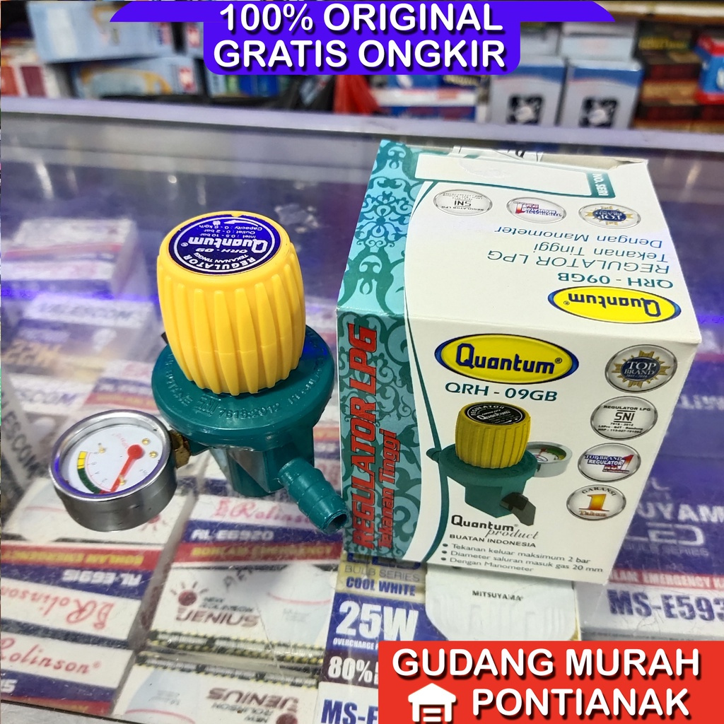 Jual Regulator Quantum Tekenan Tinggi Meteran QRH-09GB untuk kompor ...