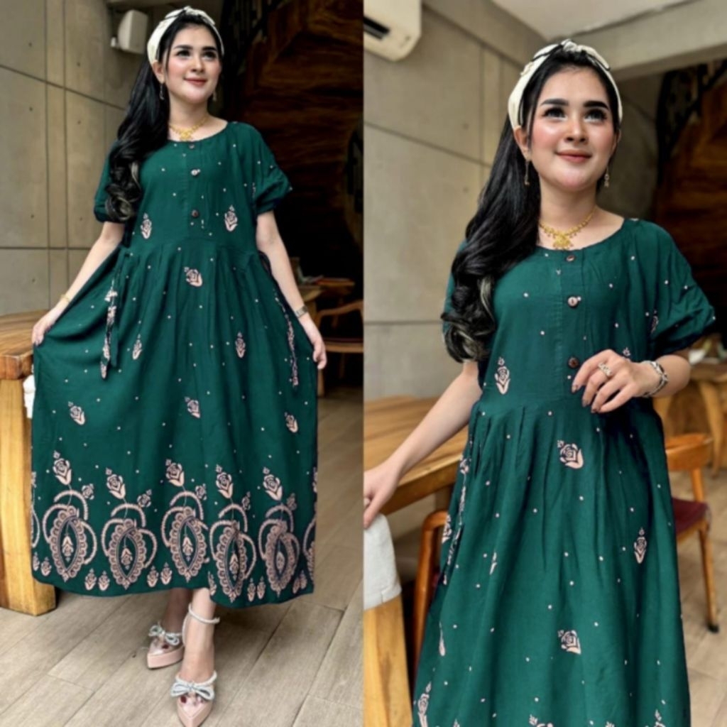 Jual NORL ID - Dress Daster Chibi Tulip Jumbo Kekinian Rayon Adem LD ...