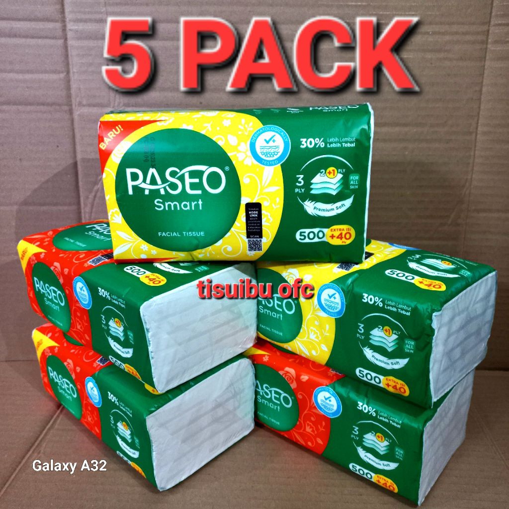 Jual (Paket 6 Pack)Tissue Tisu Paseo Smart 500 + 40 Ply / 540 Helai ...