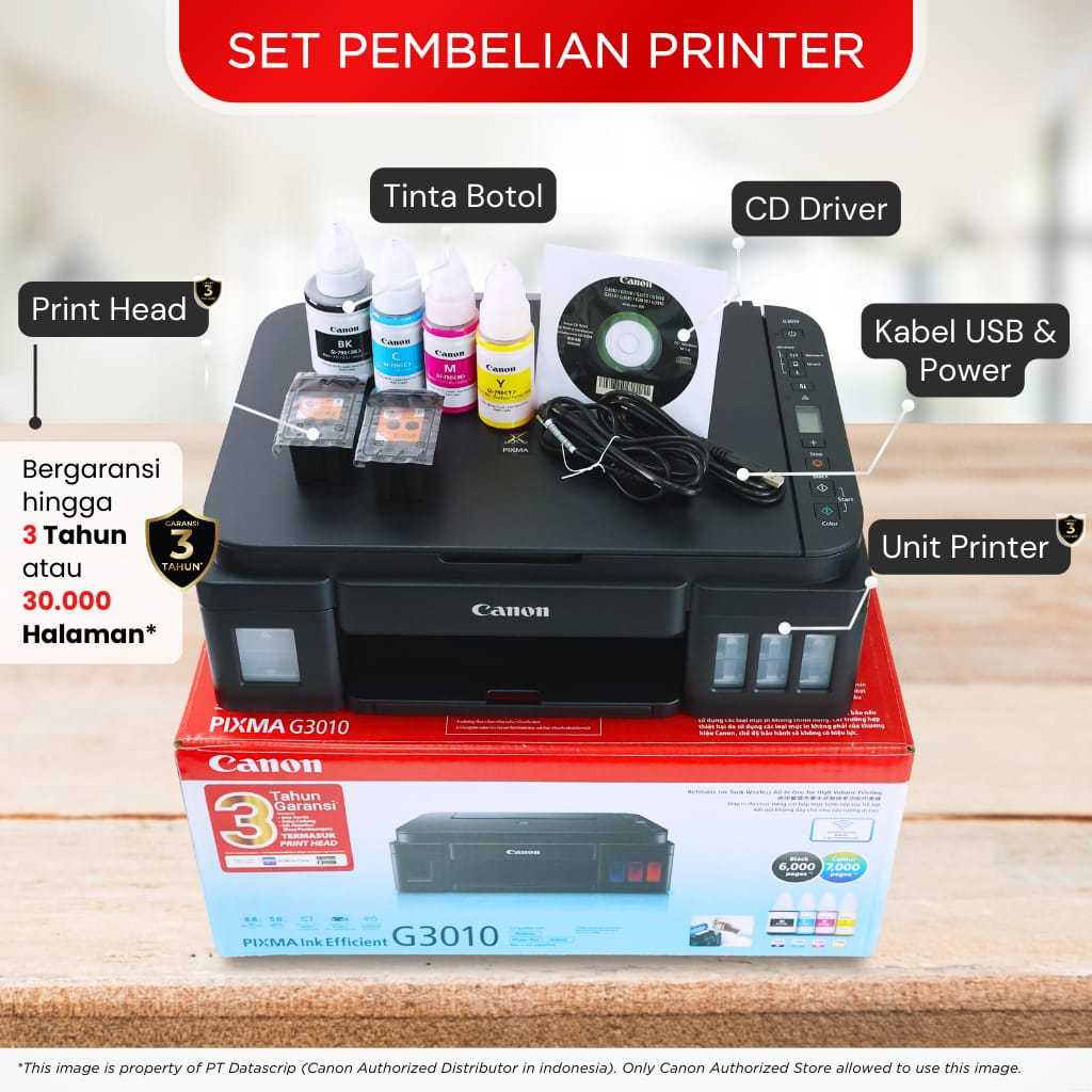 Jual Printer Wifi Canon G3010 - Ink Tank Wireless All In One Print Scan ...