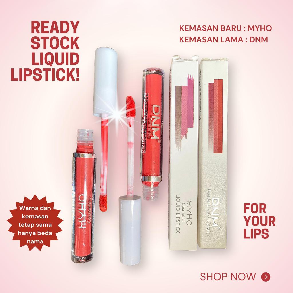 Jual (GROSIR CHAT) Liquid Lipstik Matte DNM / MYHO Long Lasting